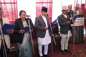 प्रदेश १ का चार राज्यमन्त्रीद्वारा सपथ