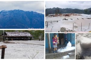 उदयपुरको माथिल्लो भेगमा हिमपात, तल्लोमा असिना पानी (२५ तस्विर सहित)