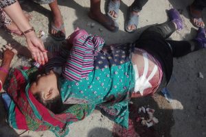 उदयपुरमा टिपरको ठक्करबाट एक गम्भीर घाइते