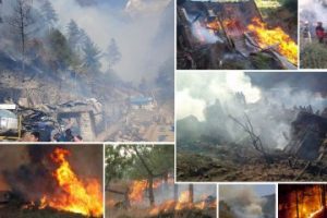 उदयपुरमा एकै दिन आगलागीबाट ३ घर जलेर नष्ट, २३ लाख बराबरको क्षति