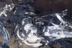 आगलागीमा जल्यो नगरपालिकाको मोटर साइकल