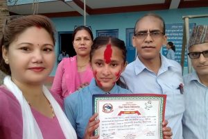 प्रदेश स्तरीय प्रतिभा पहिचानमा राम जानकी माविका विद्यार्थी निबन्धमा प्रथम