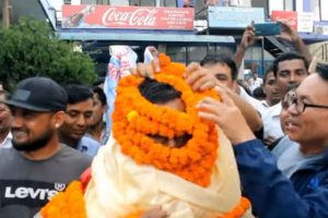 मेयर द्धारिकालाल चौधरीलाई भव्य स्वागत