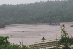 उदयपुरको बैधनाथ खोला थुनिएर ताल बन्यो (तस्विर सहित)