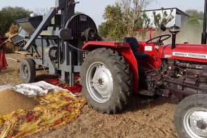 किसानहरु थ्रेसर मेसिनप्रति आकर्षित, गोरु दाई गर्ने चलन हरायो