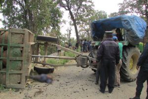 उदयपुरमा ट्याक्टर दुर्घटनामा एकको मृत्यु ४ जना घाइते