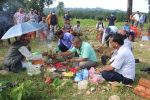 रिस्कुमा वन डिभिजन कार्यालयको शिलान्यास