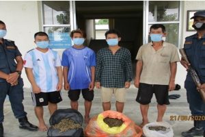 उदयपुरमा ७ किलो गाँजासहित ४ जना पक्राउ