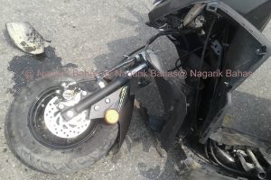 उदयपुरमा स्कुटर दुर्घटनामा दिदी गम्भीर घाइते, भाई सामान्य