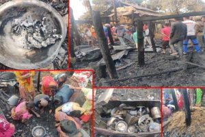 उदयपुरमा आगलागीबाट ३५ लाख बराबरको क्षति (फोटो फिचरसहित)