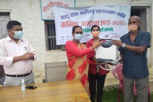 कटारी नगरपालिकाद्वारा गर्भवती जाँच गर्न ग्रामिण अल्ट्रा साउण्ड मेसिन हस्तान्तरण