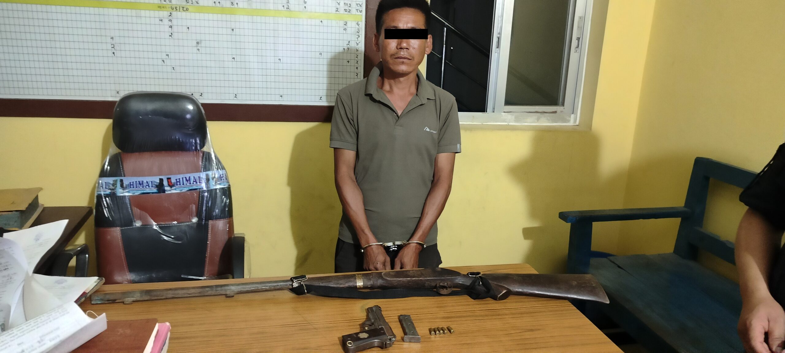 उदयपुरमा हातहतियार सहित एक जना पक्राउ